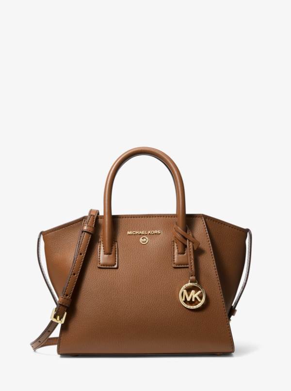 Damske Satchel Taske Michael Kors Avril Small Leather Top-Zip Hnede - Kabelky Michael Kors Akcia | AEVDG-2857